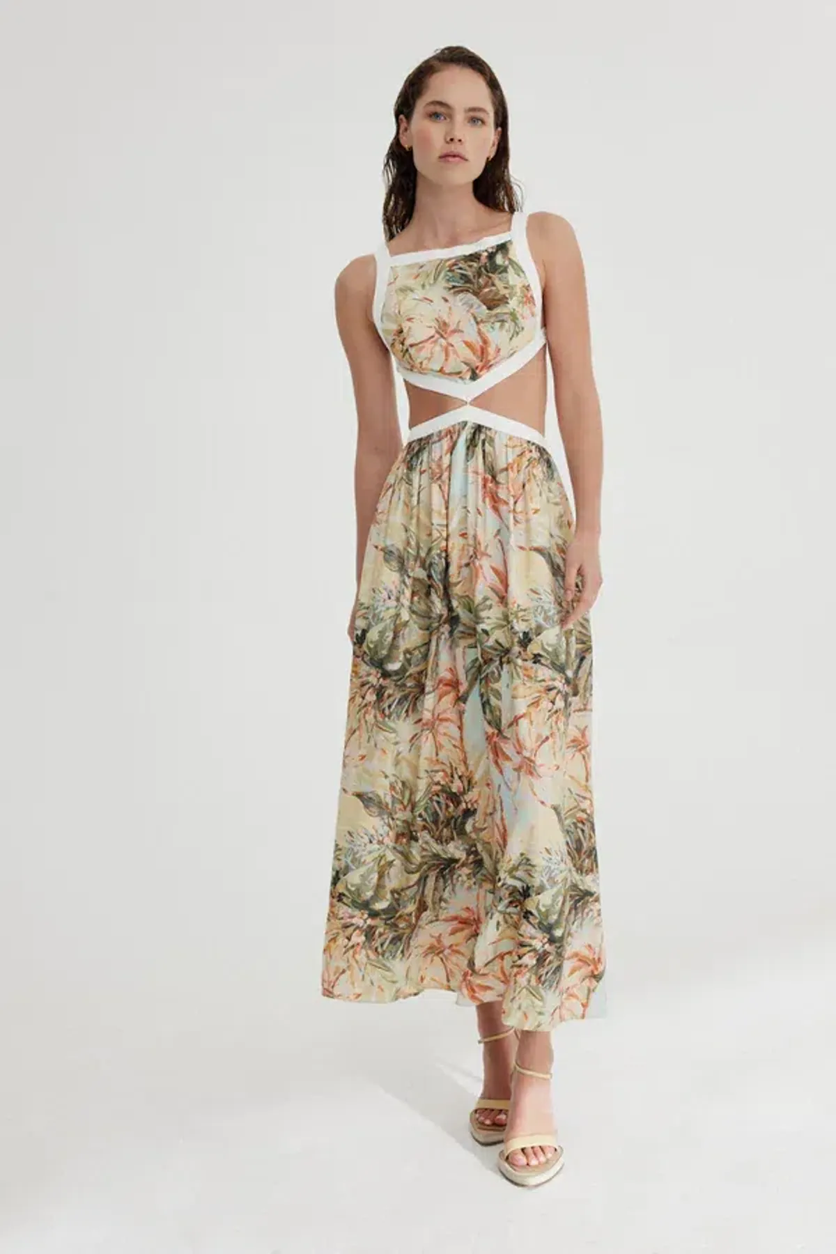 Significant Other Marino Dress in Painted Floral Size 8 - Image 8
