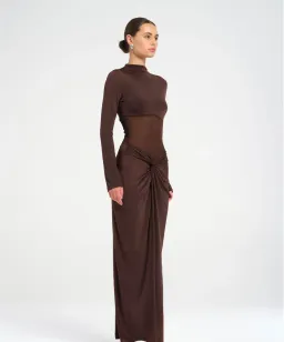 BENNI Dora Maxi Dress Chocolate Size S AU 8 for rent on The Volte - image 2
