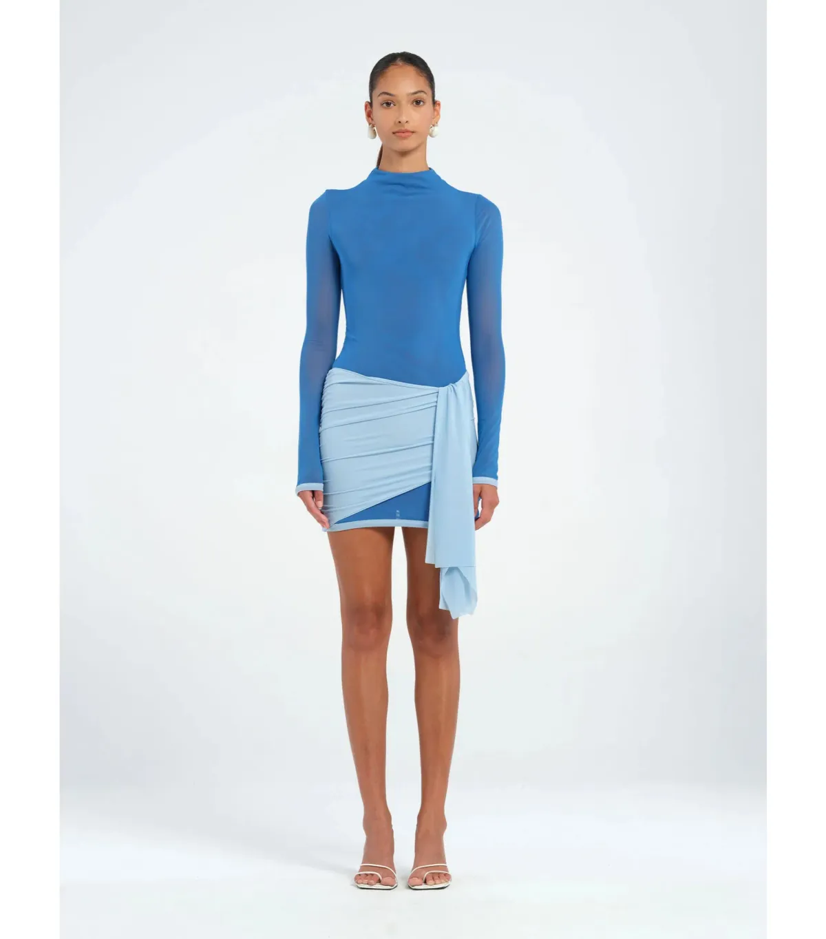 Benni Kingsley Mini Dress Blue Size AU 8 - Image 1