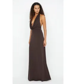 Bec Bridge Nessie Maxi Dress in Brown Size AU 12 for rent on The Volte - image 2