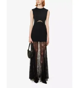 Camilla and Marc Angelo Lace Skirt Woven Maxi Dress Black Size AU 10 for rent on The Volte - image 1