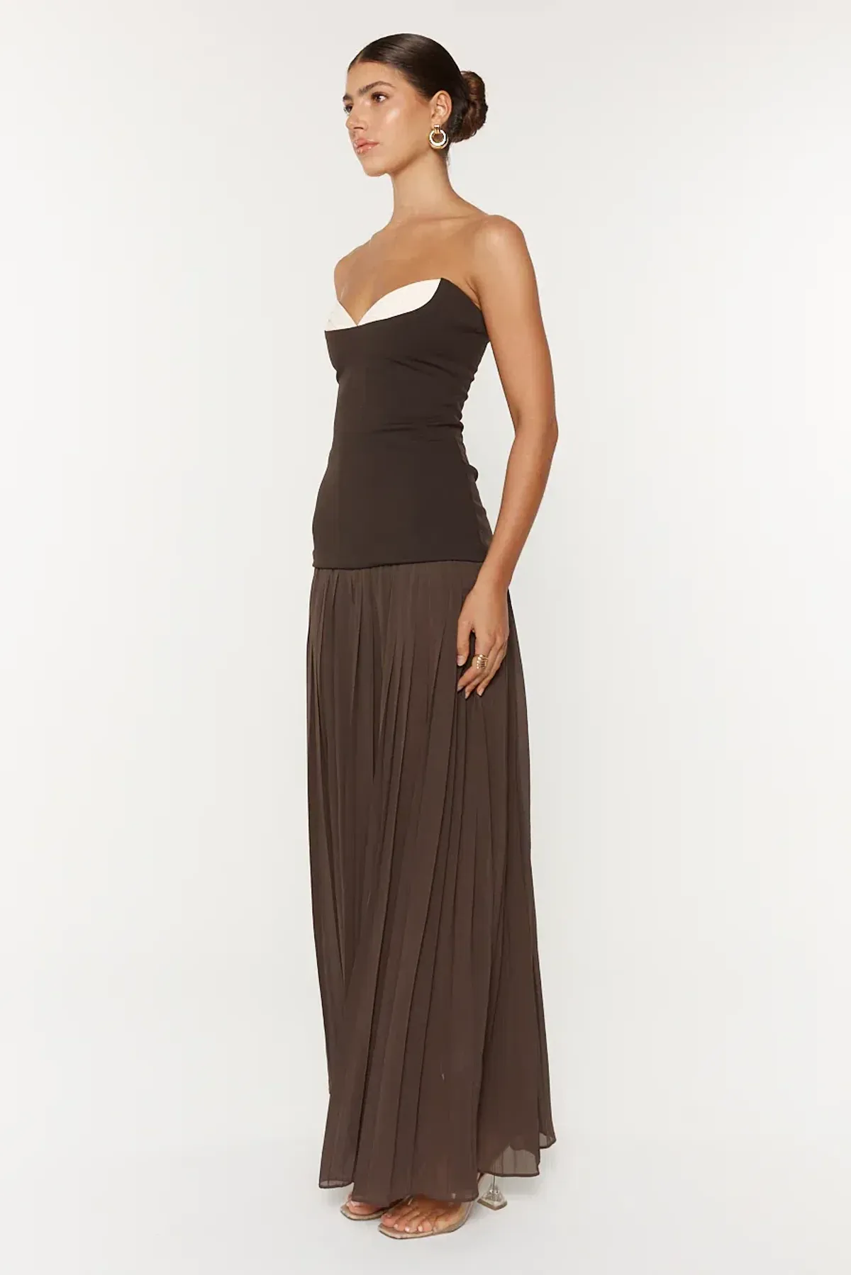 She Is Olla Nicolette Dress in Espresso Size XS/AU6 - Image 2