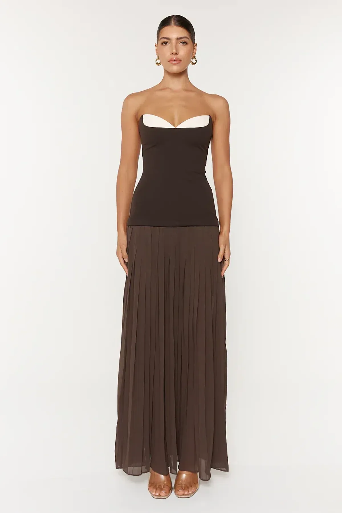 She Is Olla Nicolette Dress in Espresso Size XS/AU6 - Image 1