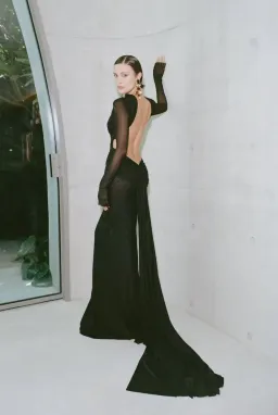Effie Kats Monaco Maxi Gown Black Size 8 for rent on The Volte - image 2