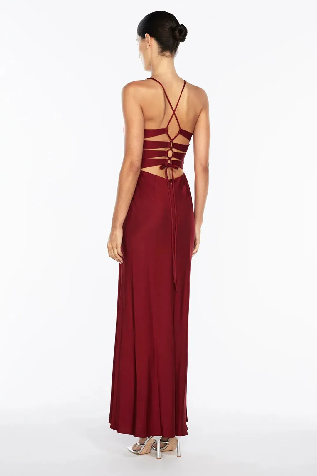 Manning Cartell Time to Shine Slip Maxi Dress Cranberry Red Size AU 12 for rent on The Volte - main image