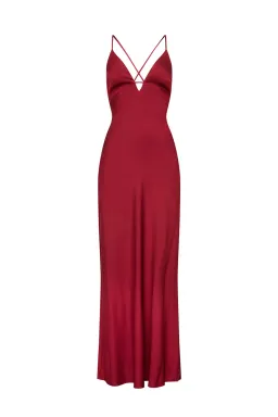 Manning Cartell Time to Shine Slip Maxi Dress Cranberry Red Size AU 12 for rent on The Volte - image 3