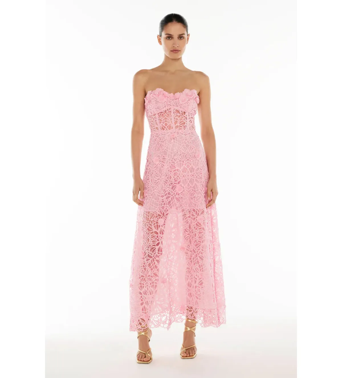 Manning Cartell Pink Tea Ceremony Maxi Dress In Pink Size 4 - Image 1