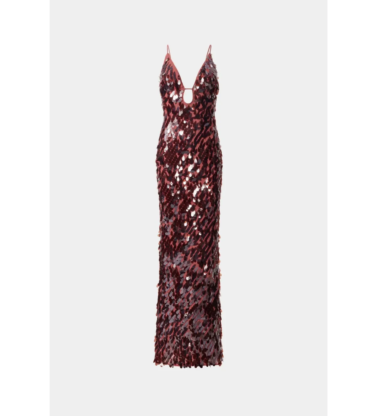 MISHA Sapphire Sequin Maxi Dress Brown Size 4/XXS - Image 3