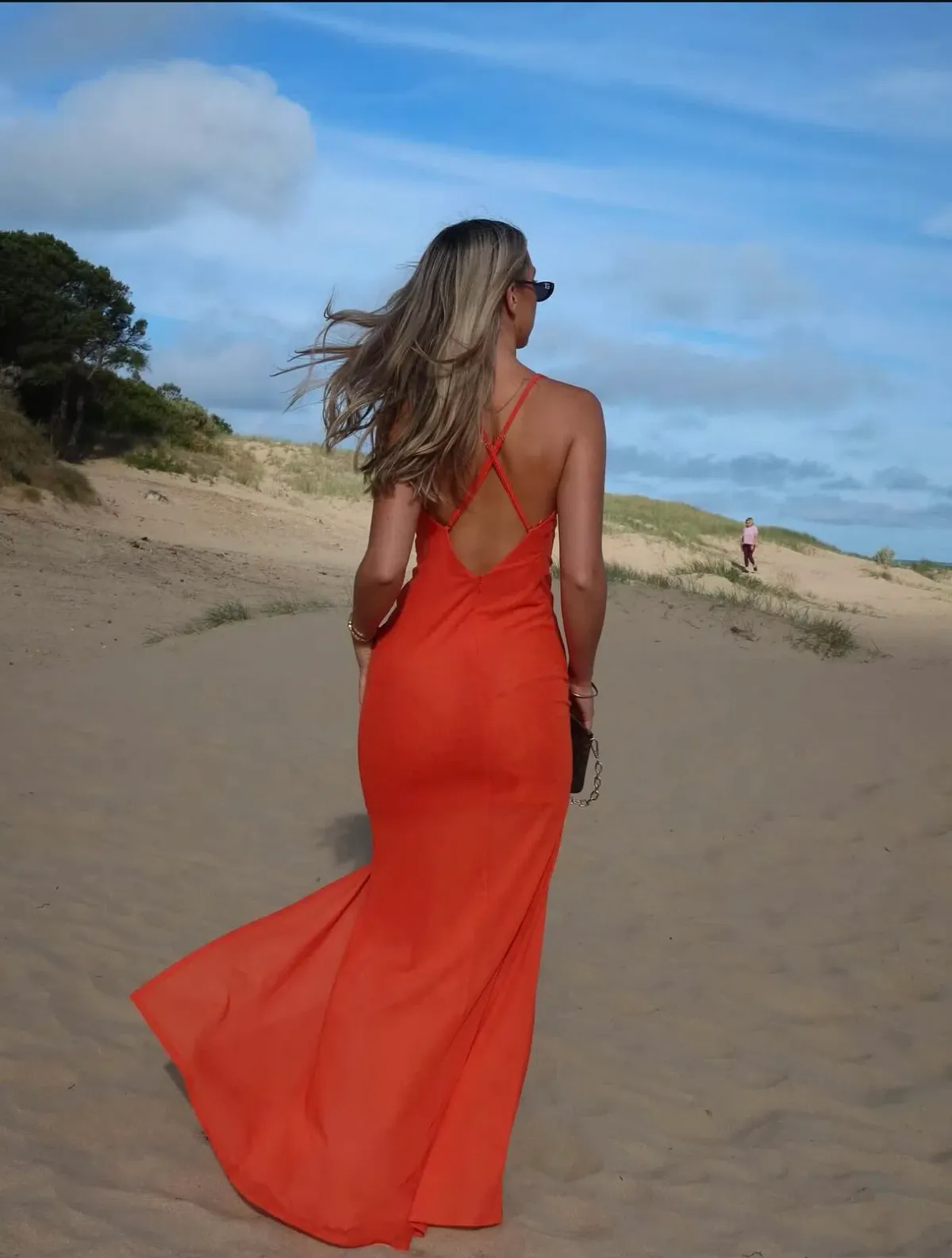 She is Olla Berlin Maxi Dress in Tangerine Size XS AU 6 - Image 2