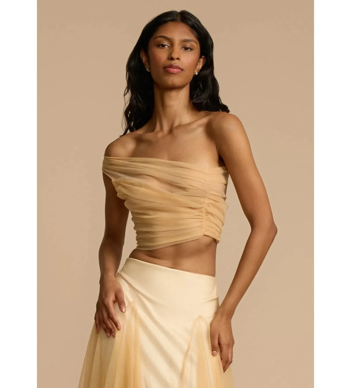 Arcina Ori Violetta Top and Maxi Skirt Set Gold Size XS AU 6 - Image 5