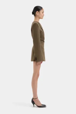 SIR the Label Sartoria Mini Dress Chocolate Marle Size 8 for rent on The Volte - image 2