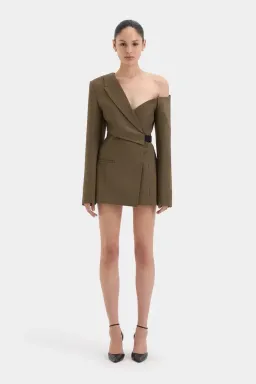 SIR the Label Sartoria Mini Dress Chocolate Marle Size 8 for rent on The Volte - image 1