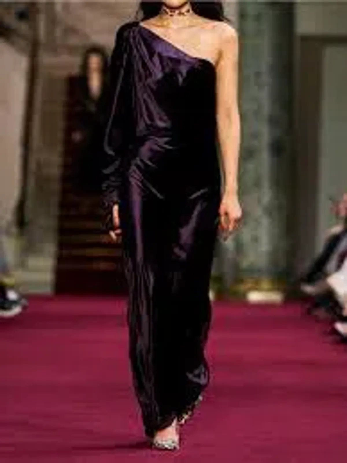 Zimmermann Illustration Asymmetric Gown Maxi Aubergine Size AU 12 - Image 3