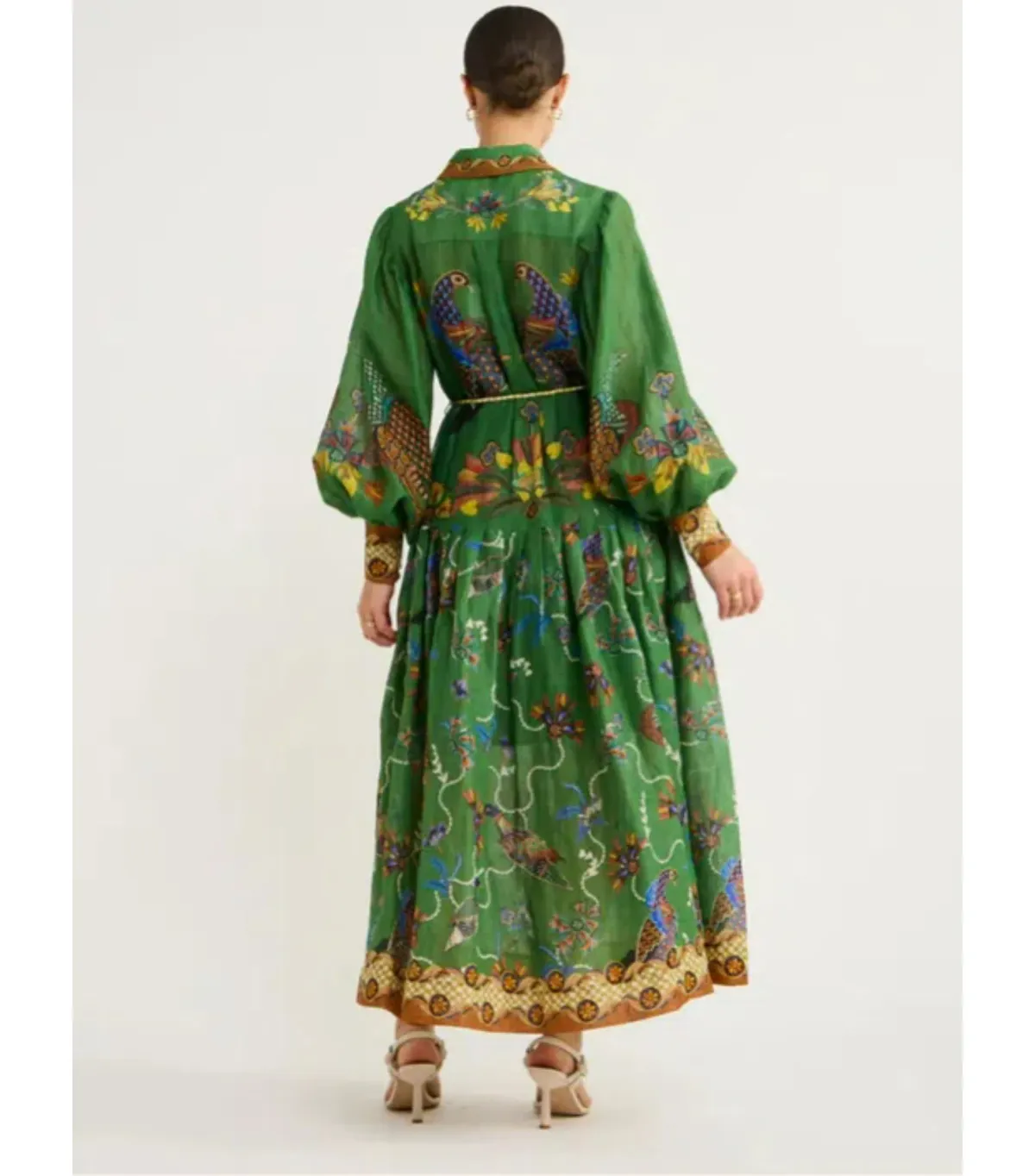 Alemais Birdie Shirtdress Jade Green Size AU 14 - Image 3