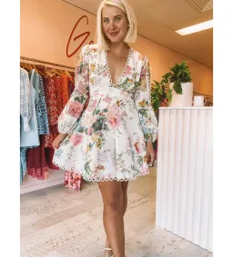 Zimmermann Heathers Flounce Mini Dress Floral Size 1 AU 10 for rent on The Volte - image 4