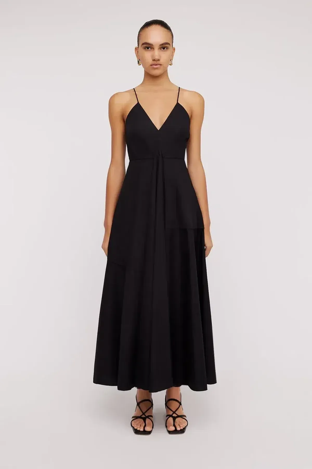 Scanlan Theodore Parachute Strappy Dress in Black Size AU 8 - Image 1