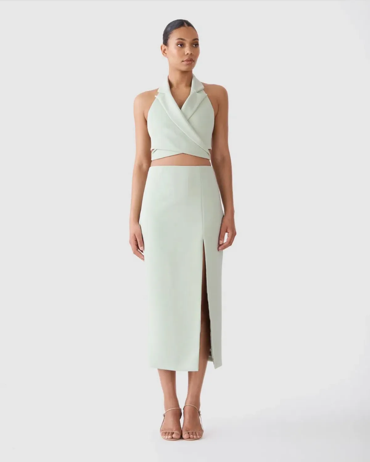 San Sloane Alessia Midi Dress Green Size S Au 8 - Image 5