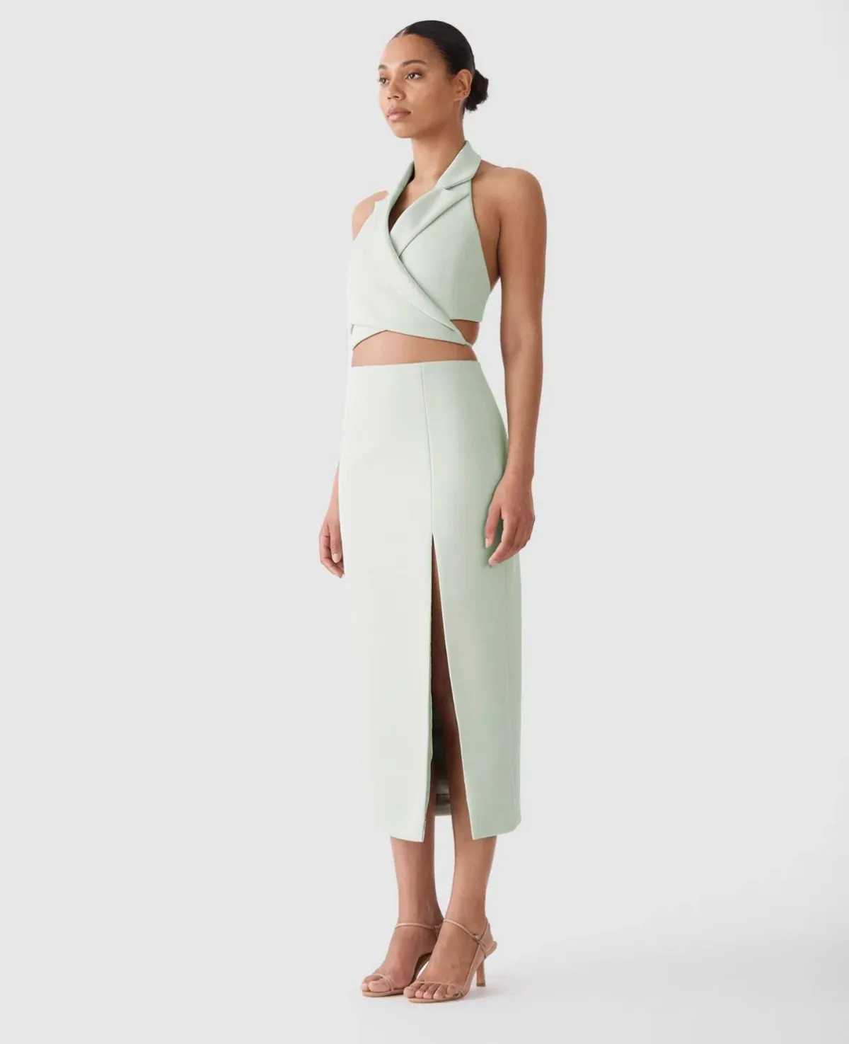San Sloane Alessia Midi Dress Green Size S Au 8 for rent on The Volte - main image