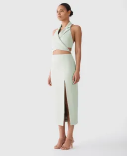 San Sloane Alessia Midi Dress Green Size S Au 8 for rent on The Volte - image 1