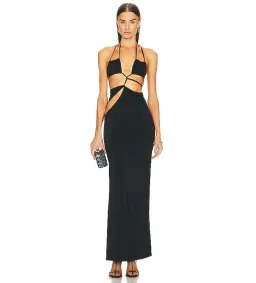 Christopher Esber Displace Lycra Gown Black Size 6 for rent on The Volte - image 1