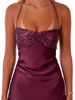 I Am Delilah Jade Maxi Dress in Berry Size S AU 8 for rent on The Volte - image 2