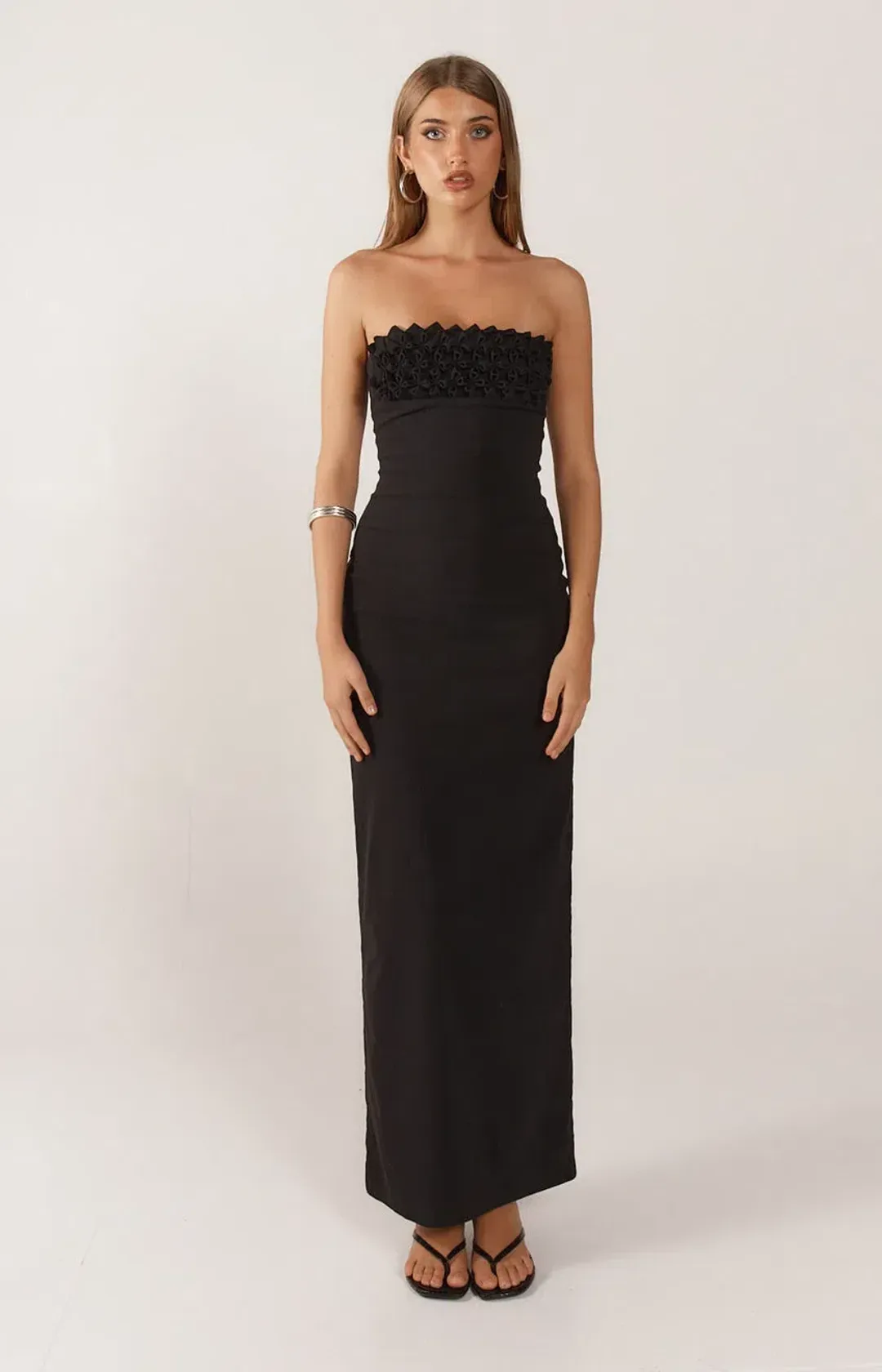 Ance Gria Margo Maxi Dress Black Size 8 for rent on The Volte - main image