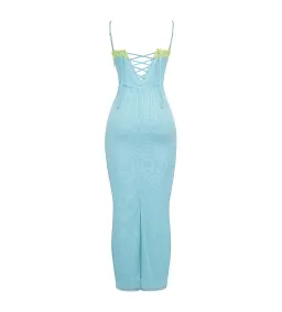 House of CB Aiza Lace Maxi Dress Ocean Blue Contrast Size S AU 8 for rent on The Volte - image 7