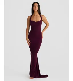 Melani The Label Maia Gown Mulberry Size M AU 10 for rent on The Volte - image 1