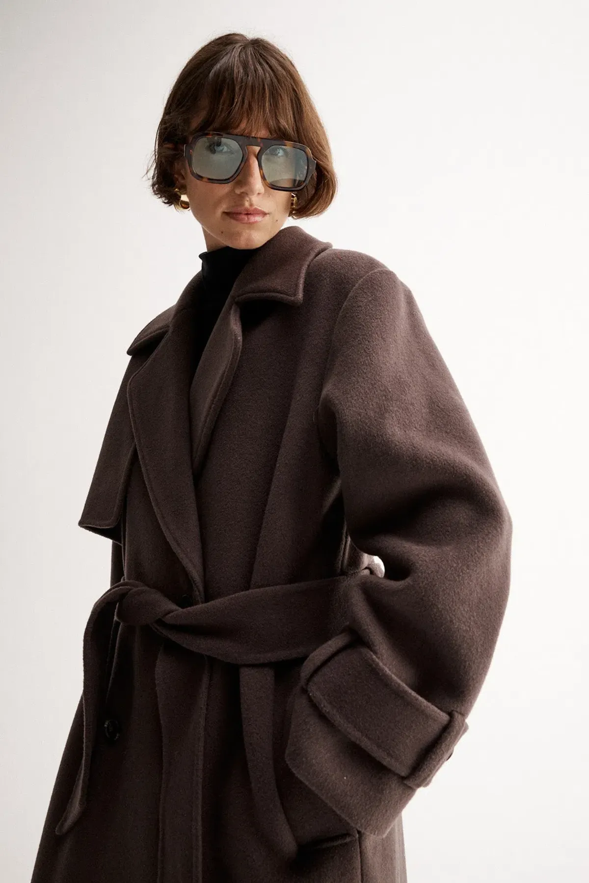Elka Collective Arna Coat in Chocolate Brown Size 12/L - Image 4