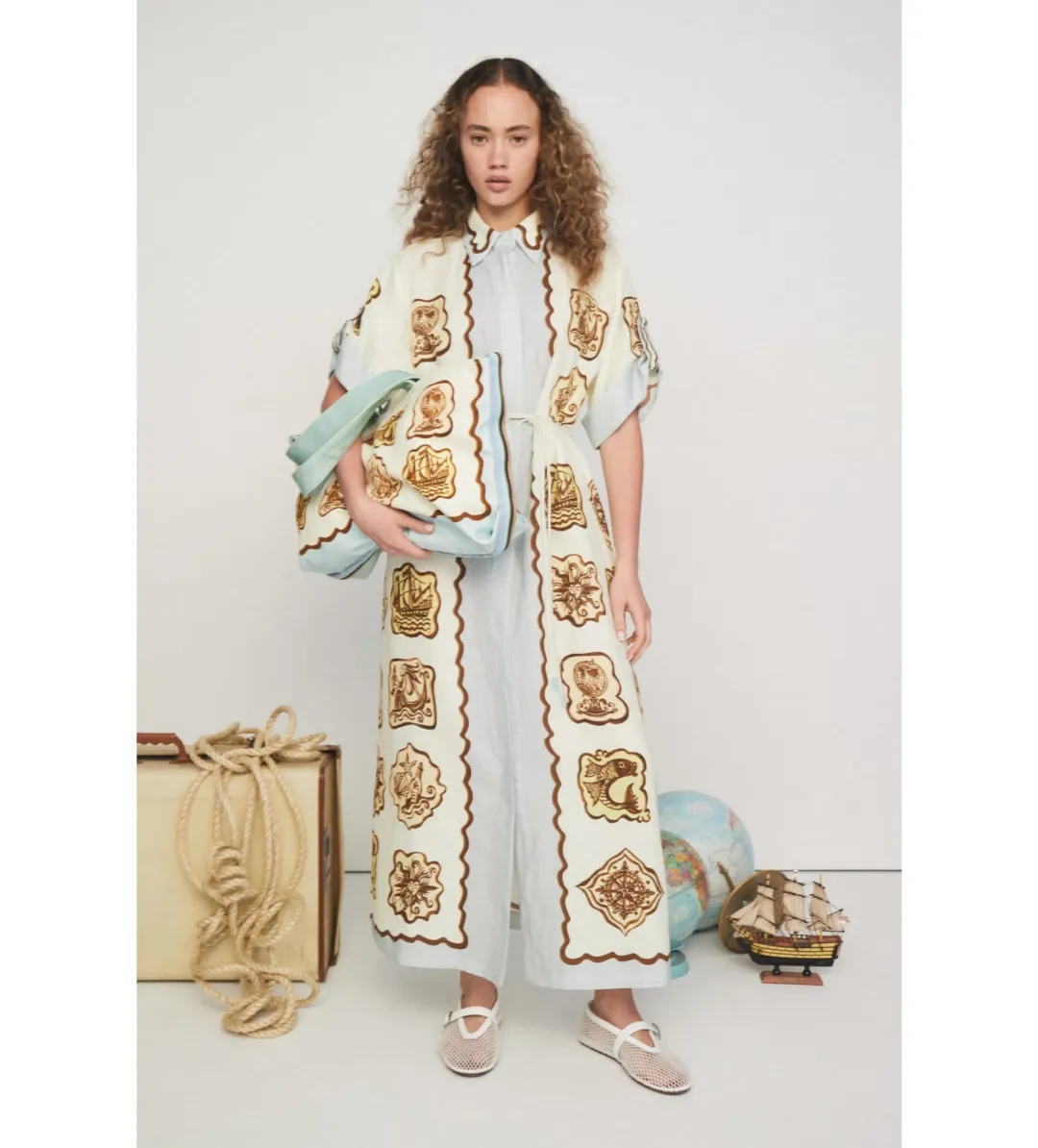 Alemais Relic Shirtdress Maxi Dress Multi Size 10 for rent on The Volte - main image