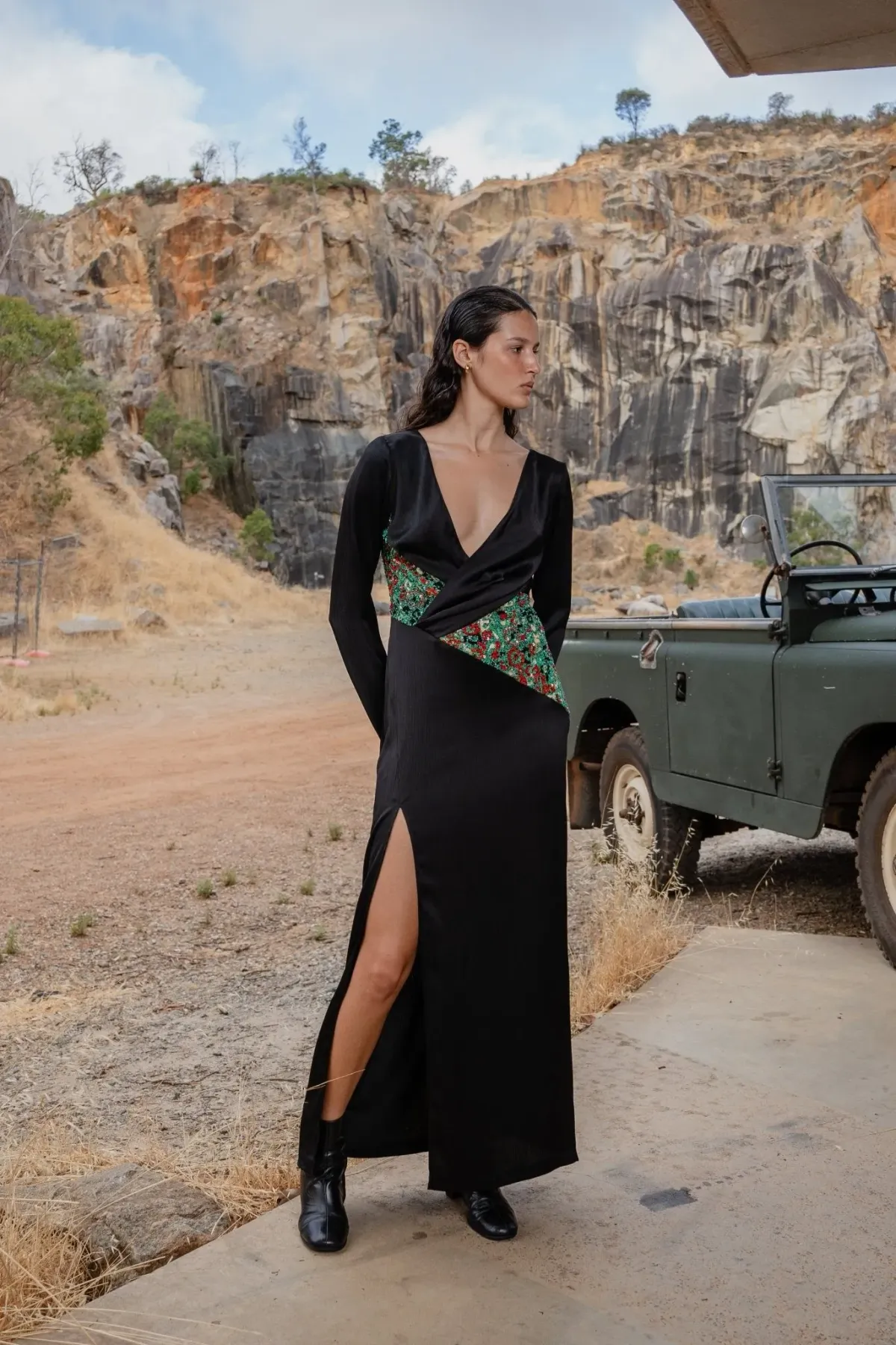 One Fell Swoop Roisin Maxi Dress Ember Glow Black Size 12 - Image 2