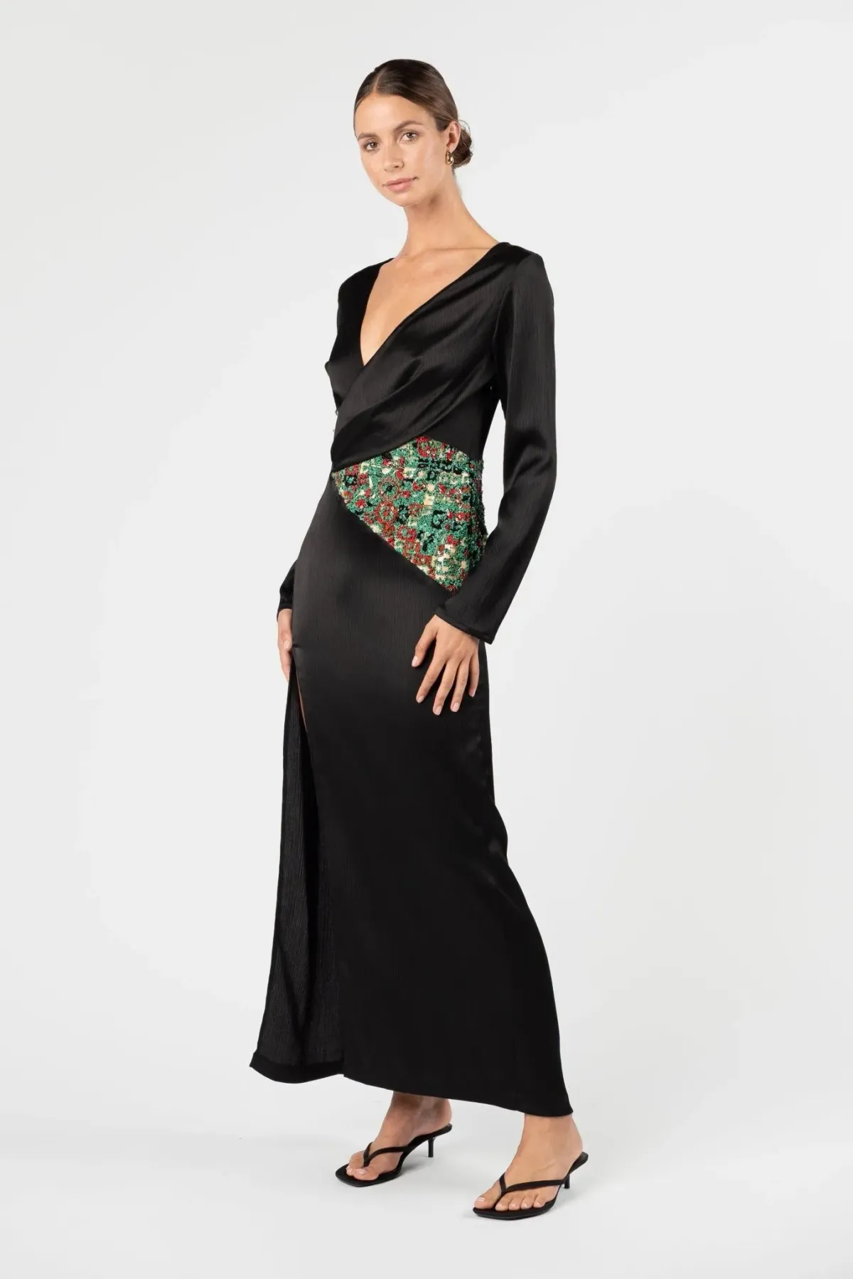 One Fell Swoop Roisin Maxi Dress Ember Glow Black Size 12 - Image 4
