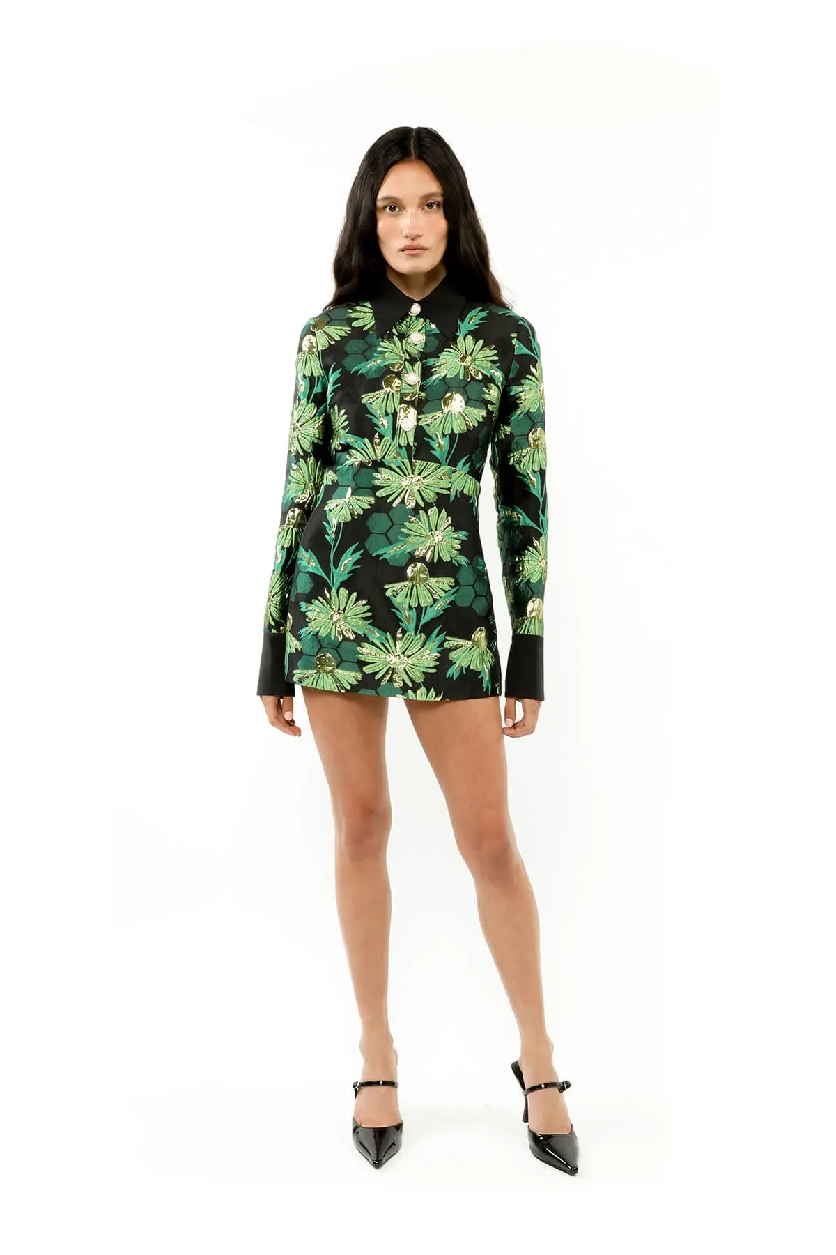 ALICE By Alice McCall Leebelle Mini Dress Black Floral Size 10 - Image 1