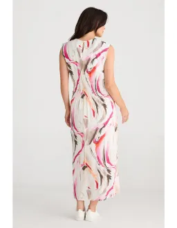 Brave + True Turning Point Dress Midi Dress in Boysenberry Swirl Print Size 10/M for rent on The Volte - image 3