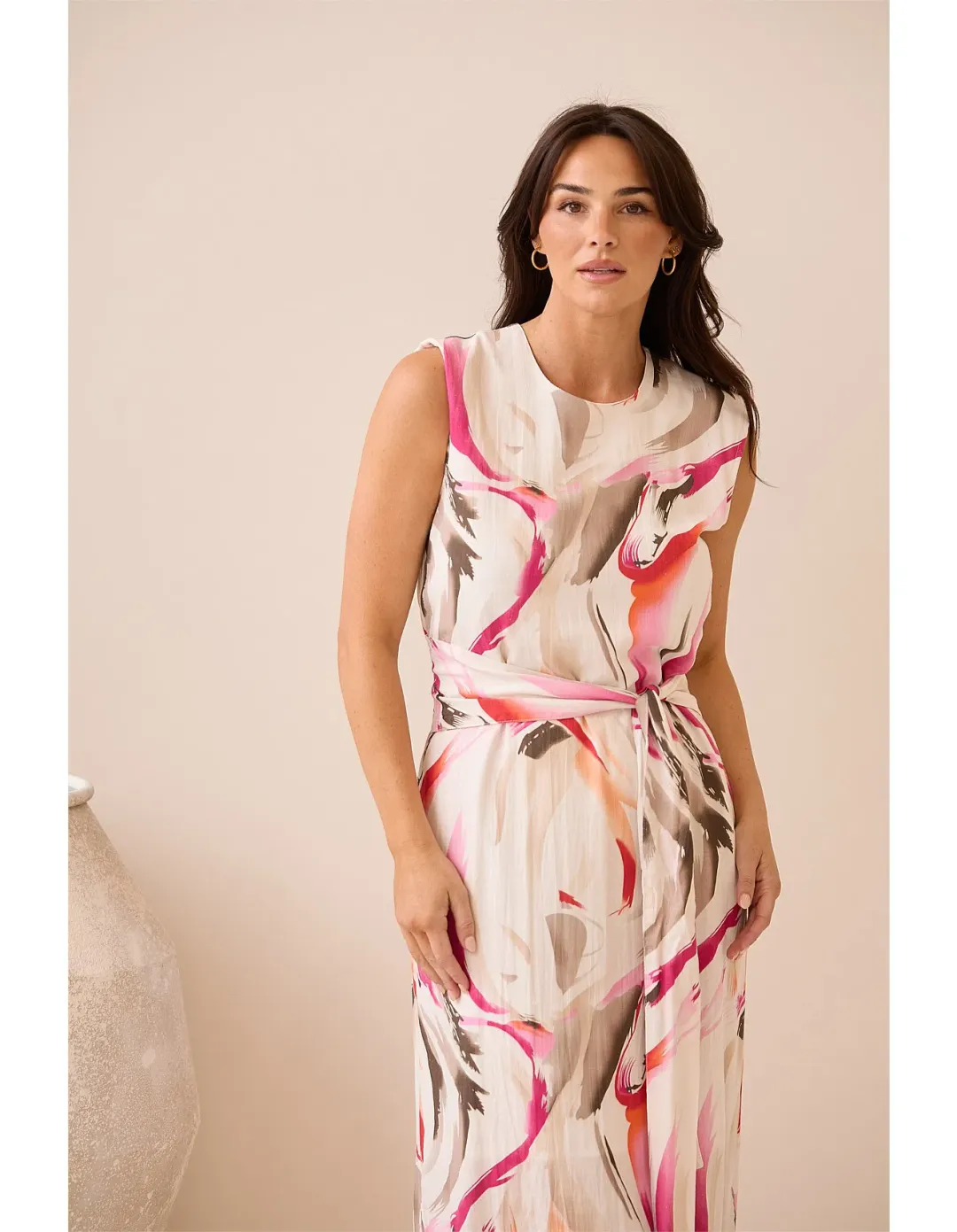 Brave + True Turning Point Dress Midi Dress in Boysenberry Swirl Print Size 10/M for rent on The Volte - main image