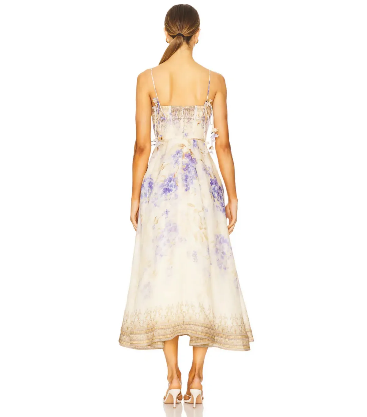Zimmermann Dawning Picnic Dress in Lilac Floral Size 1 AU 10 - Image 2