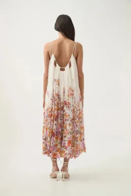 AJE Boeri Border Floral Print Midi Dress Size 8 for rent on The Volte - image 2