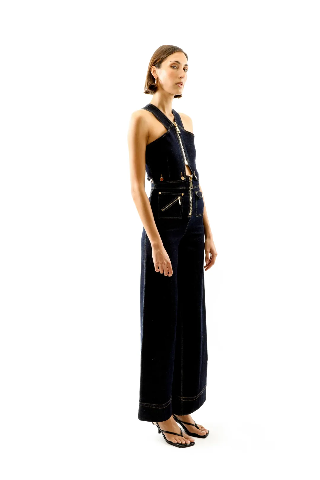 ALICE By Alice McCall Maverick Jumpsuit Indigo Size AU 14 for rent on The Volte - main image