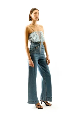 ALICE By Alice McCall Maverick Jumpsuit Light Blue Size AU 12 for rent on The Volte - image 4
