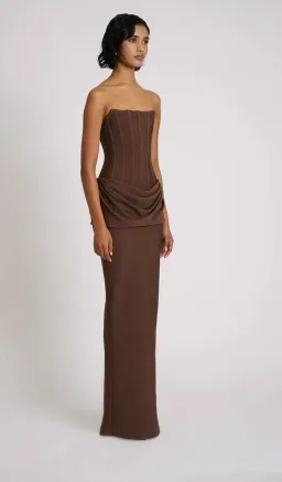 Eliya the Label Hilda Gown Brown Size AU 12 for rent on The Volte - image 2