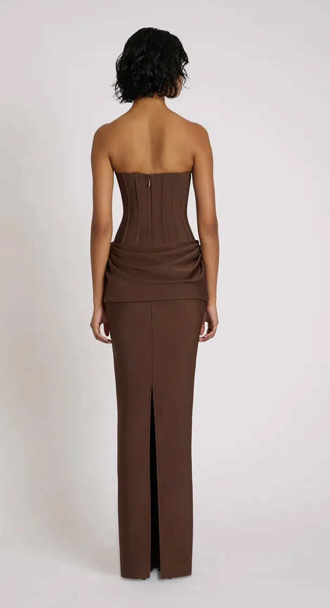 Eliya the Label Hilda Gown Brown Size AU 12 for rent on The Volte - main image