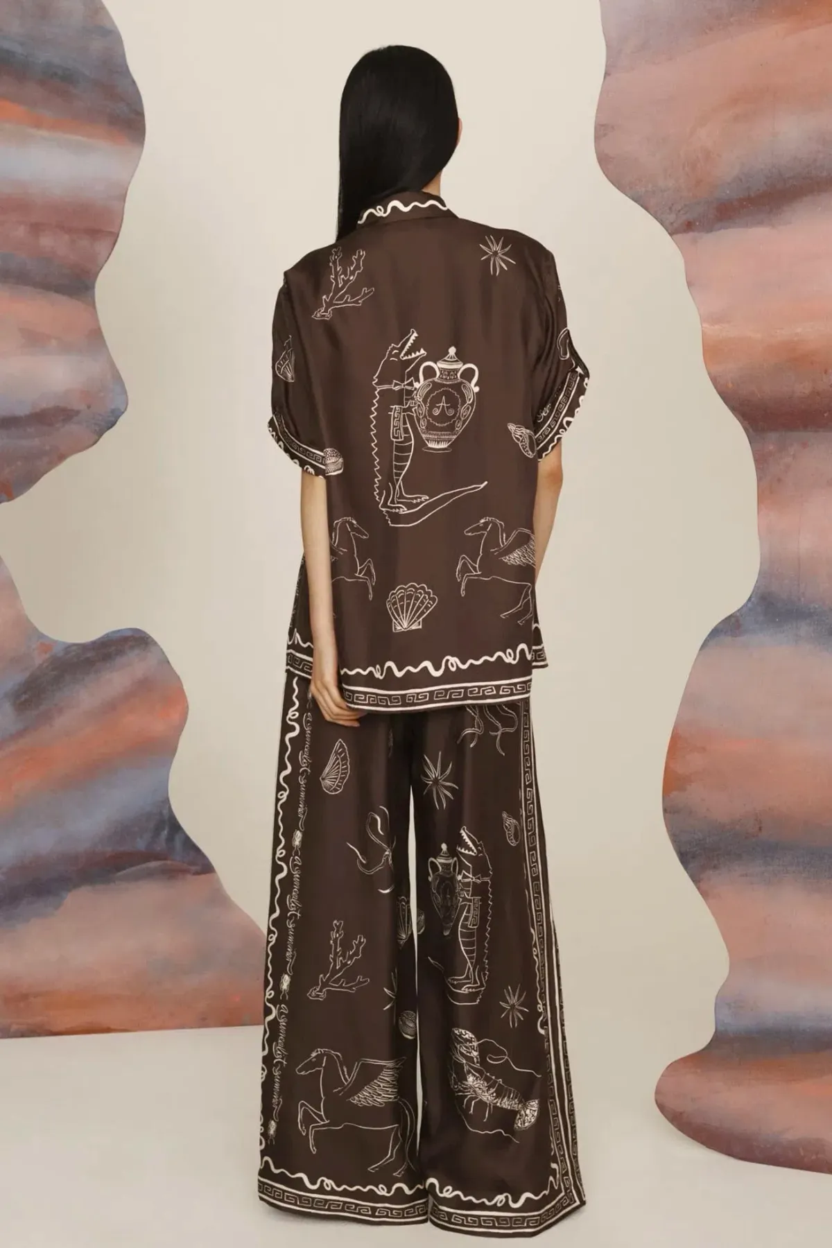 Alemais Sammy Silk Set BrownPrint Size 12 - Image 2
