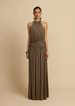 Arcina Ori Santina Dress Khaki Size AU 8 for rent on The Volte - image 1