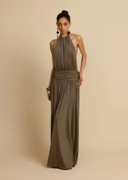 Arcina Ori Santina Dress Khaki Size AU 10 for rent on The Volte - image 2
