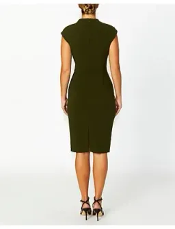 Anthea Crawford Selene Dark Olive Dress Size 12 for rent on The Volte - image 9