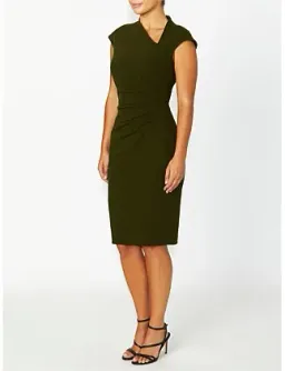 Anthea Crawford Selene Dark Olive Dress Size 12 for rent on The Volte - image 7