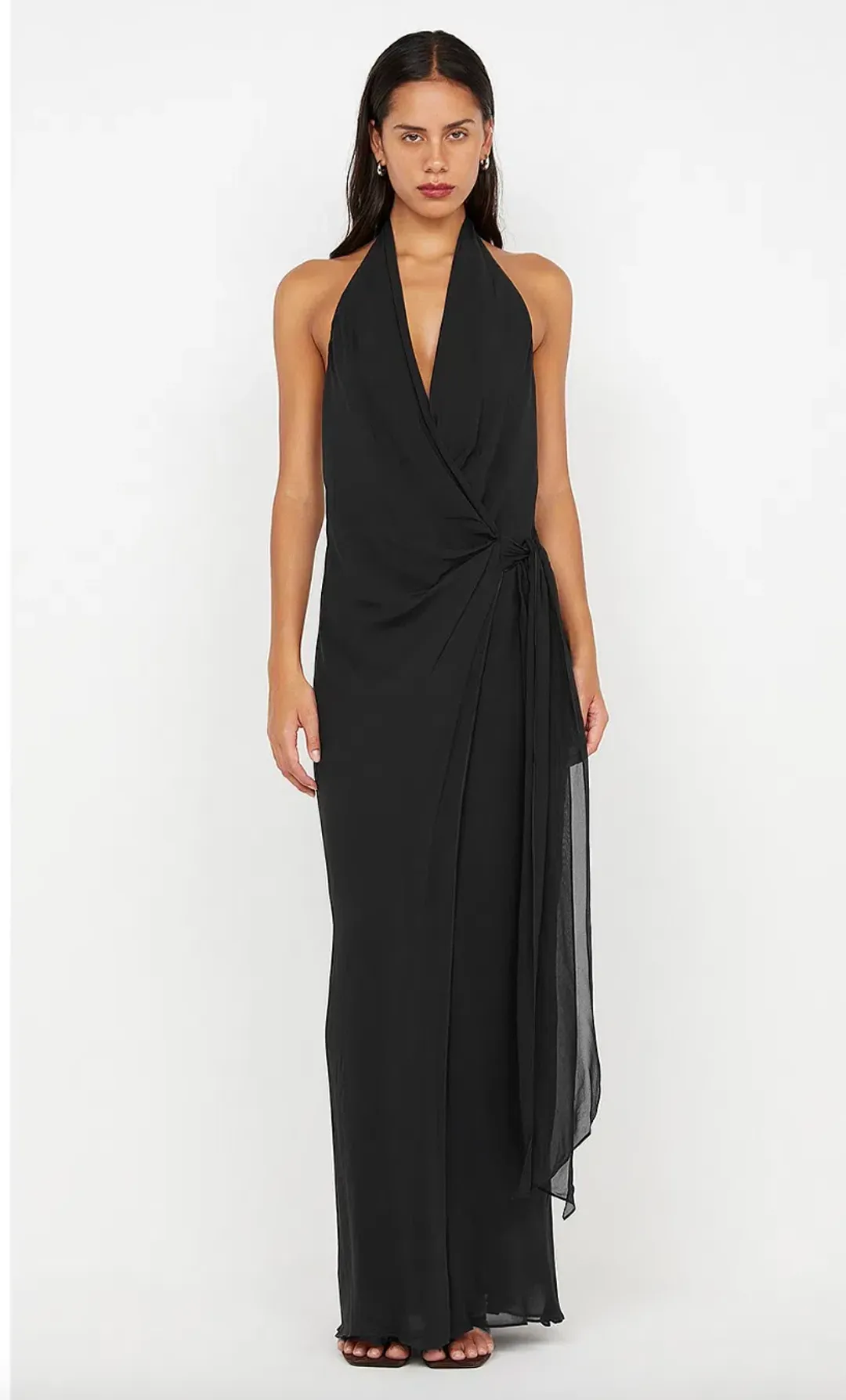 Bec Bridge Soneva Wrap Dress Black Size 8 for rent on The Volte - main image