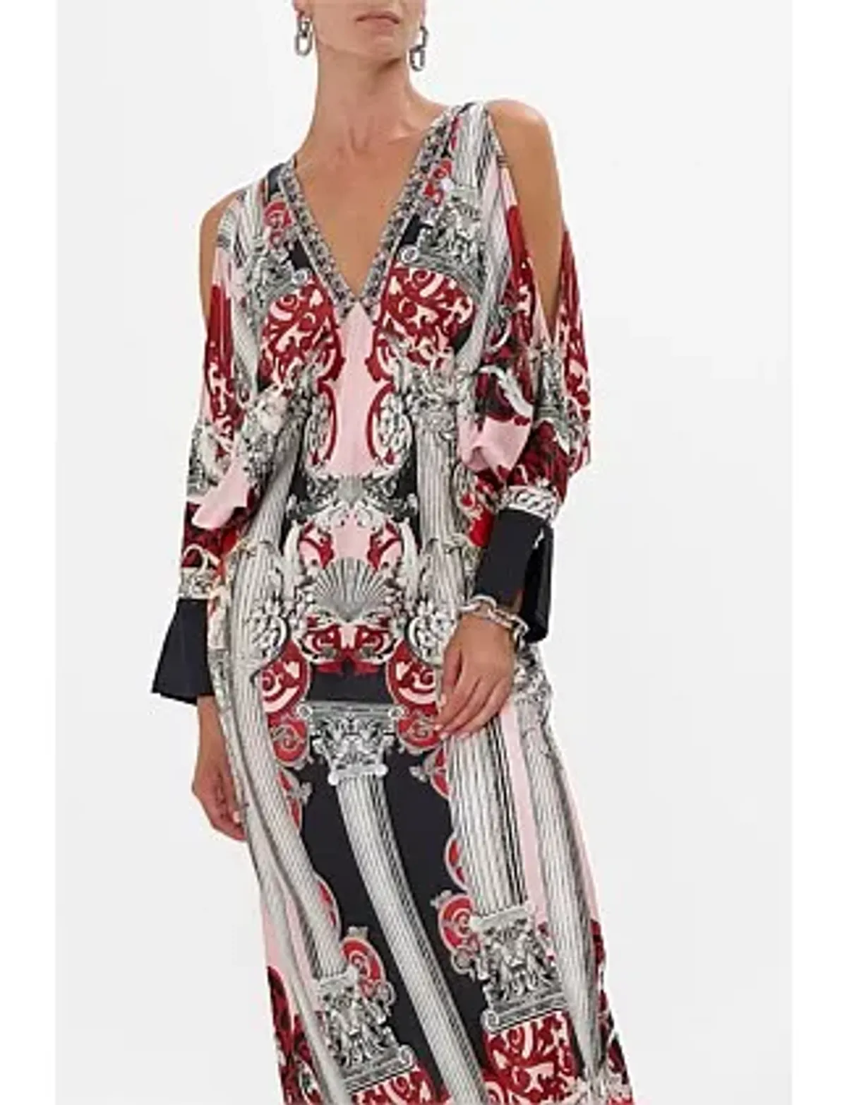 Camilla Plunge Neck Draped Shoulder Dress Size 16/XL - Image 15