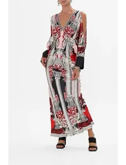 Camilla Plunge Neck Draped Shoulder Dress Size 16/XL for rent on The Volte - image 5