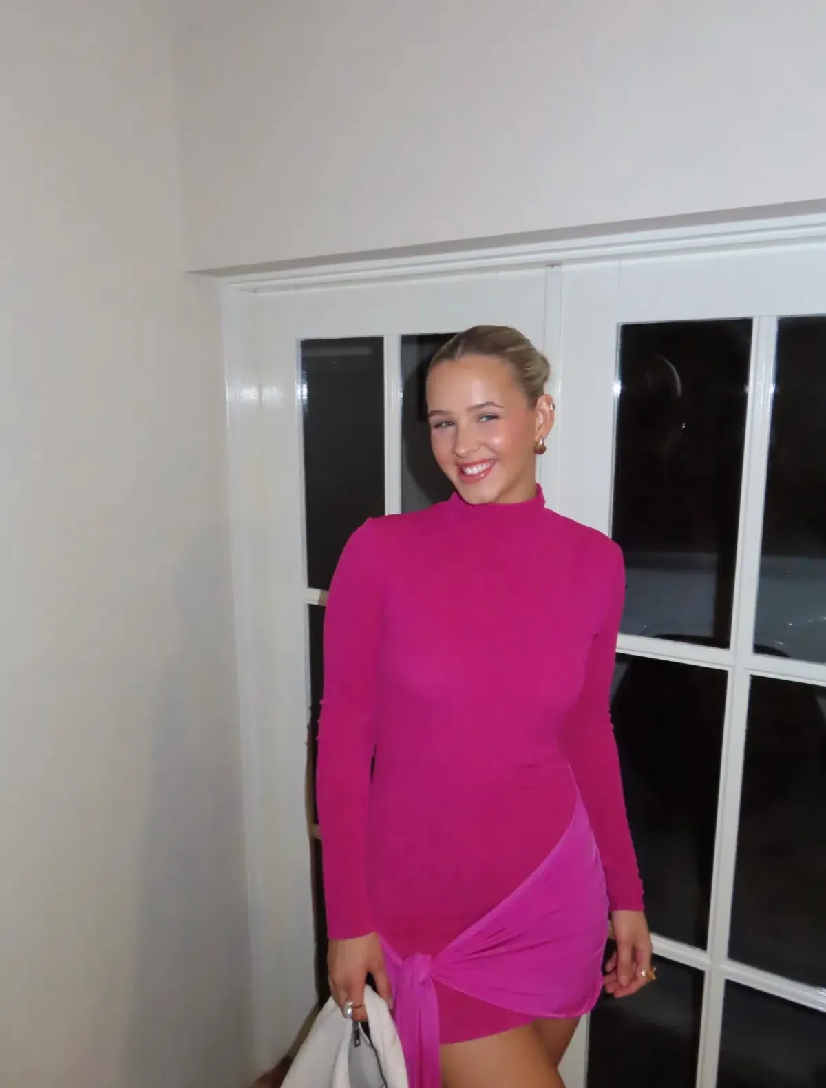 With Harper Lu Textured Wrap Dress Pink Size 12 - Image 3